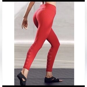 Victoria Secret Sport Red Lace up
Knockout Legging  like NEW ❤️ Small